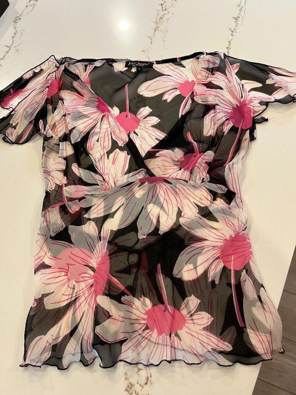 Vintage Betsey Johnson Short-Sleeve Top, Size Small